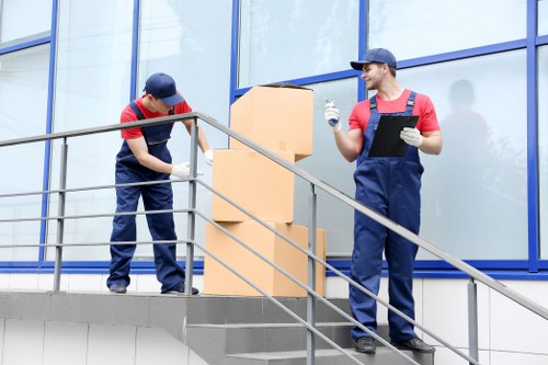 Man With Van Feltham team preparing items safely before loading
