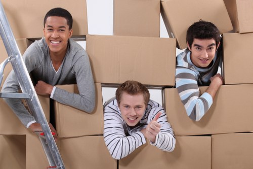 Local removal van service helping with a flat move in Feltham