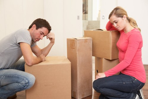 Packed moving van ready for local house removals in Feltham