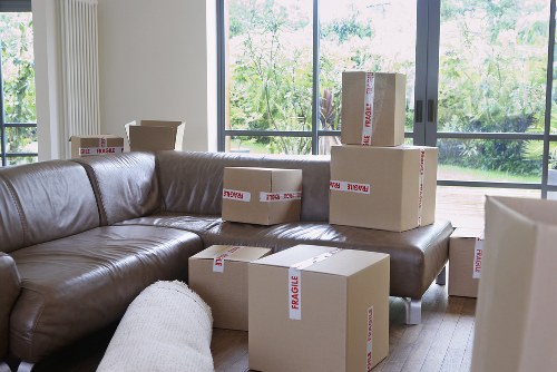 Office relocation scene showing commercial removals in Feltham