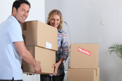 Packing and transport support for a Feltham office move